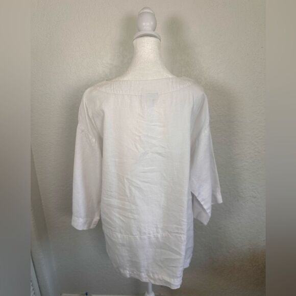 J. Jill Pure Jill relaxed 100% linen white tunic top - Picture 12 of 12